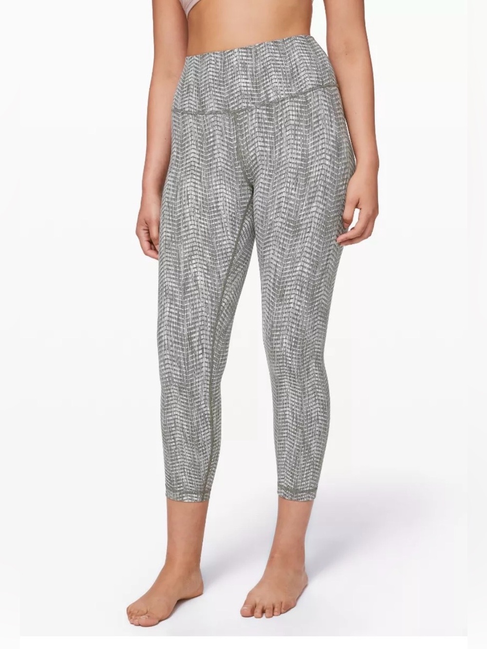 lululemon athletica Grey Textured Ankle Leggings size 10